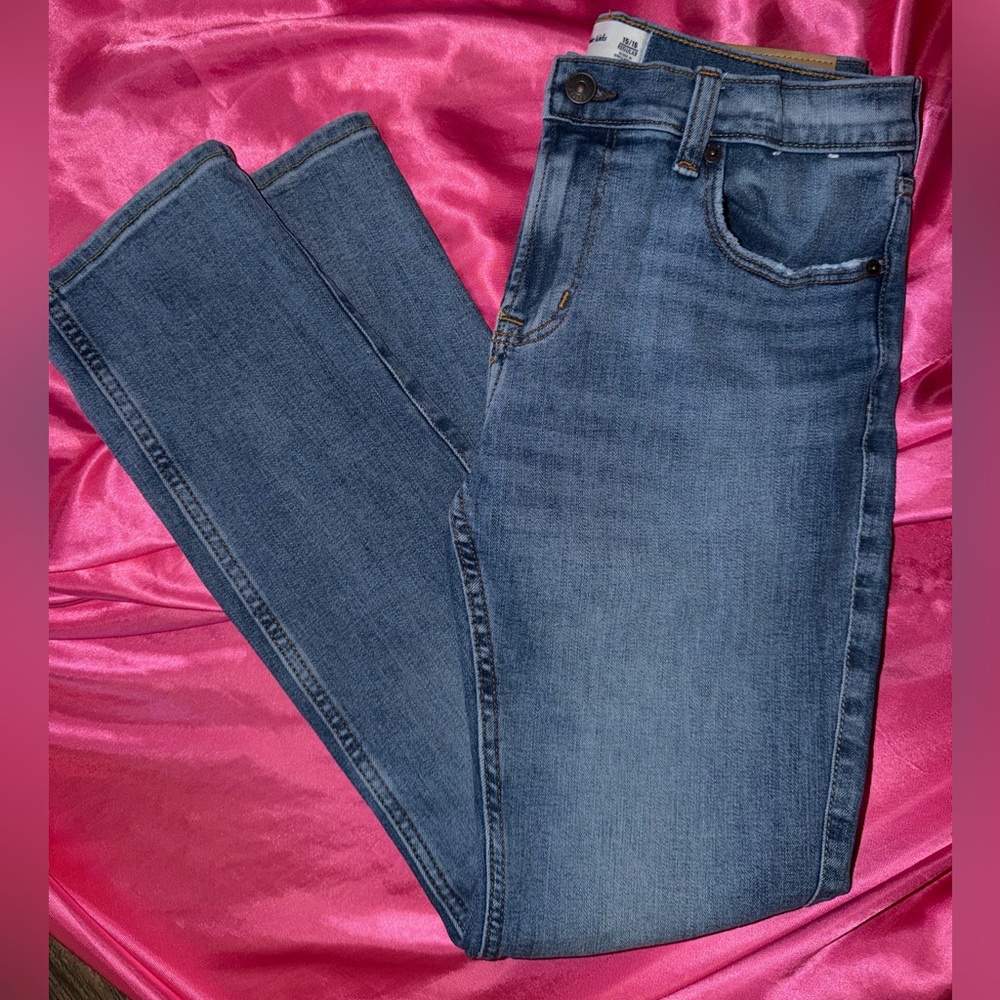 abercrombie kids Classic Mid Y2K style classic Blue Skinny Jeans